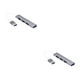 thumbnail image 2 of Adaptador de computadora Cateissary USB Hub Splitter de alta velocidad 4 puertos Type3 Plata, 2 of 6