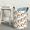 thumbnail image 6 of Naloa Penguin With Flowers Large Laundry Basket Waterproof Round Collapsible Storage bin with Handles for Hamper Kids Room,Toy StorageMedium, 6 of 6