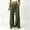 Army Green, variant on Women's Linen-Blend Straight Leg Pants, Elastic Drawstring Waist, All-Match Casual Trousers with Pockets for Daily Outfit Pink XXL