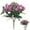 Purple/15.7"/1Pc, variant on WUJDF Artificial Impatiens Flowers,Pink Fake Impatiens Bouquet with Green Leaves,UV Resistant Faux Flowers for Outdoor Indoor Garden,Home,Wedding,Party and Cemetery Decoration