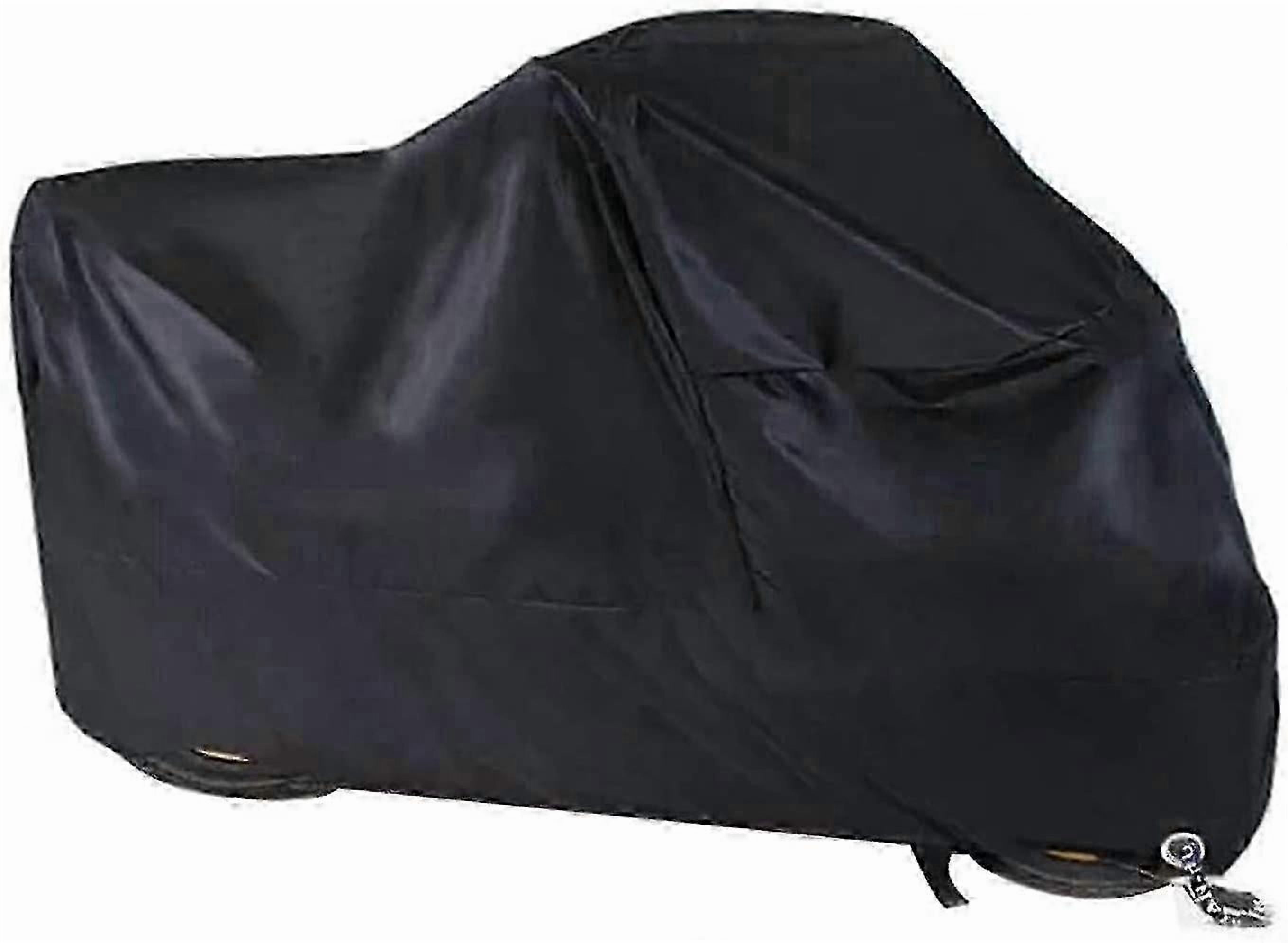 Motorcycle Cover, Winterproof Waterproof Motorcycle Tarpaulin Outdoor 190t Oxford Fabric With Lockin