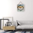 thumbnail image 5 of Decoración del hogar, cocina, salón, oficina, reloj de pared de madera, estilo pastoral cuadrado retro, 5 of 5