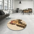 thumbnail image 4 of Ahgly Company Machine Washable Indoor Rectangle Transitional Khaki Gold Area Rugs, 5' x 7', 4 of 7