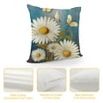 thumbnail image 4 of Chilfamy Daisies Butterfly Folk Art Fashion Style Dirt-Resistant Throw Pillow Covers for Couch Sofa Bed Living Room Bedroom Aesthetic Decorative All-Year-Round Pillow Case 1PC 20x20in, 4 of 5