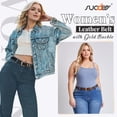 thumbnail image 3 of SUOSDEY Women's Belts Ladies Leather Waist Belt for Jeans Dress 3 Pack, 3 of 6