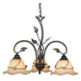 thumbnail image 2 of Vaxcel Vine 3 Light Black Rustic Chandelier, 2 of 2