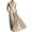 Khaki, variant on Laqbezok Women's Sleeveless V-Neck Maxi Dress, Button Down Collared Casual Long Gown, Pleated Flared Hem Summer Dress with Pockets