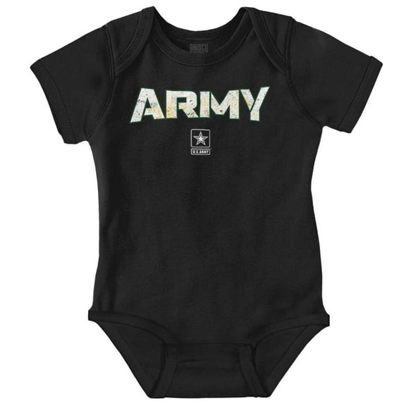 US Army Logo PT Military Training Romper Boys or Girls Infant Baby Brisco Brands 12M