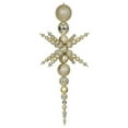 thumbnail image 1 of Vickerman 76" Champagne 3-Finish Snowflake Finial Christmas Ornament, 1 of 1