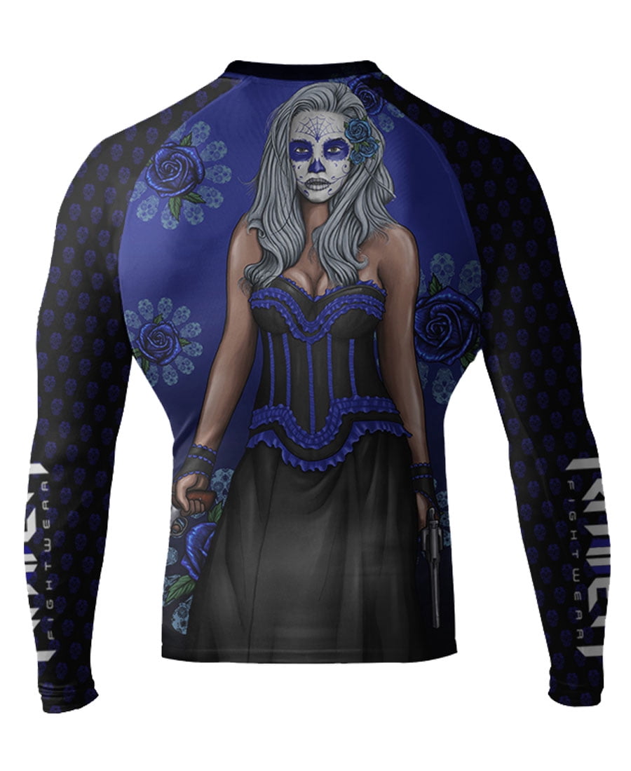 Daniela Rash Guard Raven Fightwear Men's Dia de los Muertos Daniella BJJ MMA Rash Guard ...