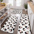thumbnail image 2 of White Cow Black Spot Pattern Kitchen Rugs Sets Of 3,Kitchen Runner Rugs Non Skid Washable,Decorative Kitchen Floor Mats for Kitchen,Sink,Laundry,17"x30"+ 17"x47" + 17"x59", 2 of 6
