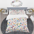thumbnail image 2 of Designart 'Retro Abstract Circular I' Mid-Century Modern Duvet Cover Set, 2 of 4