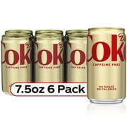 Diet Coke Caffeine Free Mini Soda Pop Soft Drink, 7.5 fl oz, 6 Pack Cans