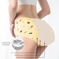 thumbnail image 2 of Tisuna Underwear For Big Girls Cartoon Print High Waist Briefs Comfortable Breathable Teen Girls Youth School Holiday Playwear Underwear Panties Yellow Size M, 2 of 8