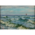 thumbnail image 2 of Ambroży Sabatowski 14x11 Gold Ornate Wood Frame and Double Matted Museum Art Print Titled - Windy Day (1913), 2 of 4