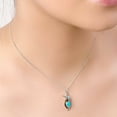 thumbnail image 2 of RSKK Square Diamond Sterling Silver Necklace Clavicle Necklace Jewelry Pendant Diamond Jewelry Chain Necklace Clavicle Pendant Necklaces Pendants, 2 of 5