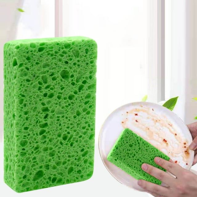 TIMIFIS Sponges Kitchen 3PCS Quick Dishwashing Wood Pulp Cotton Rags Quick Dishwashing Grease Stain Sponge Block Magic-Wipe Tool Wipe Cleaning pring/Summer