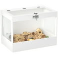 thumbnail image 2 of PawHut Hamster Cage with Openable Top, Hut, Seesaw, Ladder, Transparent Acrylic Panel Small Animal Habitat for Dwarf Hamster Gerbil, White, 2 of 8