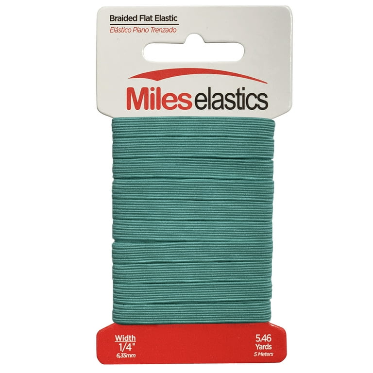 Miles Elastic Braided Flat Elastic, Braided Elastic, Strong Elastic, Elastic  Sewing 1/4 (6,35 mm) by 5,46 Yards(5 Meter), Strong Elastic/Machine  Washable and Dryable, Oeko-TEX certificated