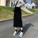 thumbnail image 1 of Falda dividida para mujer, ropa de verano para mujer, Falda vaquera envuelta en la cadera, cintura alta, media y larga, palabra A, primavera y otoño, 2022, 1 of 5
