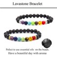 thumbnail image 4 of 2 pcs Semi-Precious Gemstones Healing Stretch Beaded Bracelet Unisex, Christmas Birthday Anniversary Gifts, 4 of 5