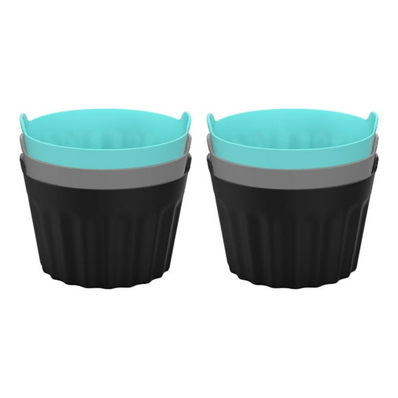 3*** Moules à Oeufs pour Friteuse à Air Chaud Ramequins en Silicone pour Accessoires de Friteuse à Air Sécuritaires