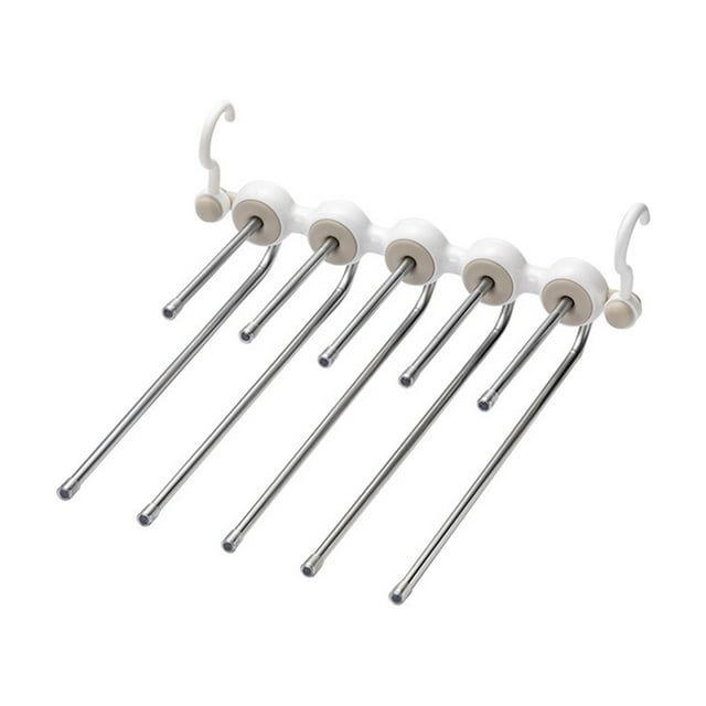 Meitianfacai Multi-use Clothes Hanger Rack With 5 Layers Space Saving Stainless Steel Hanger Durable & Poatable Clothes Rack for Laundry Room Closet Bathroom Bedroom