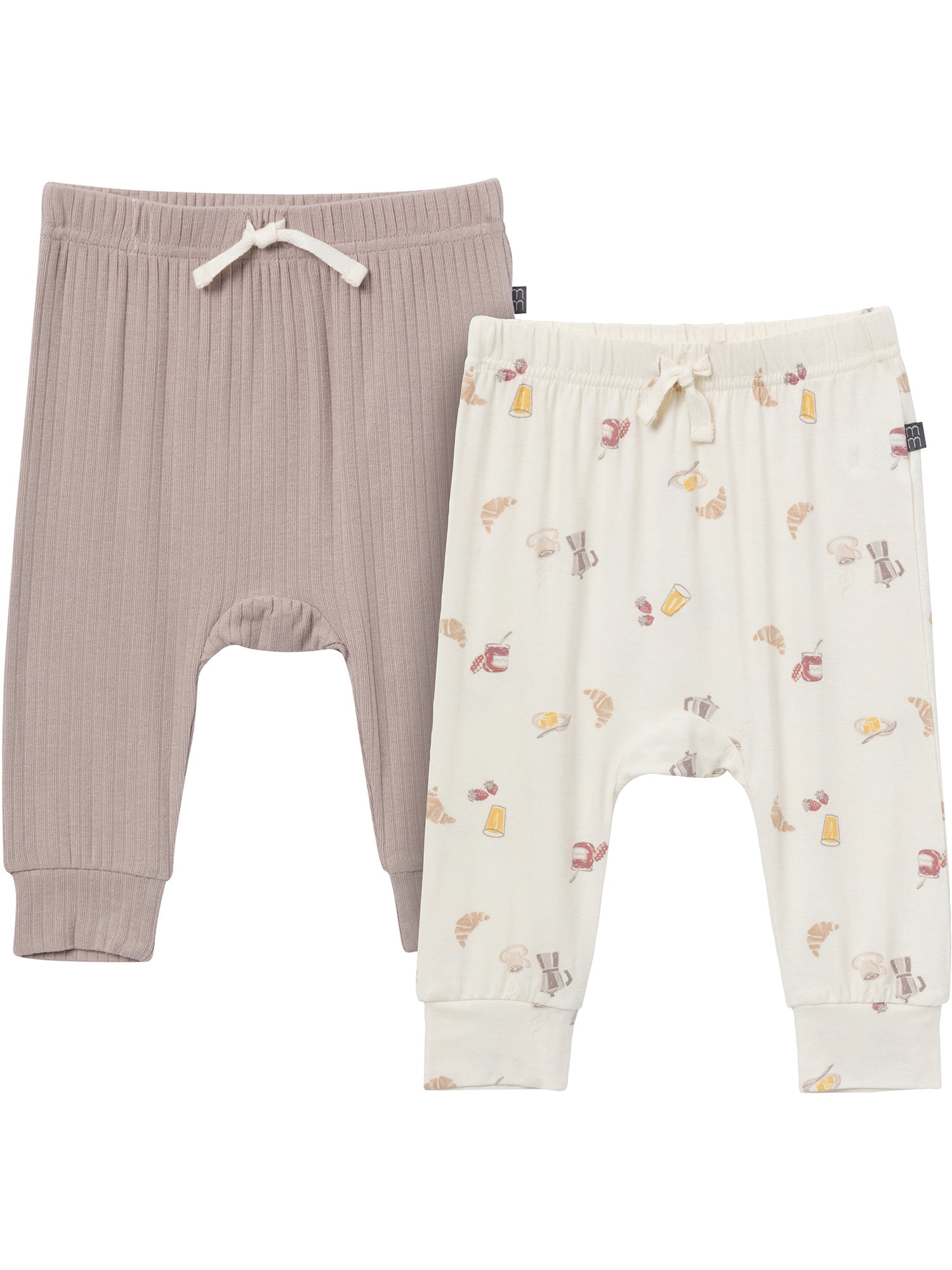 Modern Moments by Gerber Baby Neutral Super Soft Viscose Pants, 2-Pack, Sizes Newborn - 12 Months