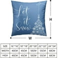 thumbnail image 6 of Let it Snow Winter Pillow Covers 20x20 Set of 2 Blue Christmas Throw Pillows Cases Snow Flakes Pillow Covers White Xmas Tree Pillowcases Art Home Decor for Indoors Bed, 6 of 6