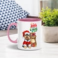 thumbnail image 4 of Santa is Coming Yorkshire Terrier Merry Christmas Xmas Noel Truck Tree 11oz Accent Two-tone Mug Yorkie Dog Lover Gifts Coffee Tea Cup - 02023, 4 of 5