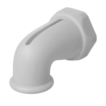 Ubbi Baby and Toddler Bathtub Spout Cover, Bath Time Faucet Safety Guard, Gray, Silicone, Count per pack 1, Adjustable Mount Type