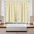 thumbnail image 2 of Ambesonne Stars Kitchen Curtains, Symmetric Grunge Pattern, 55"x39", Yellow and White, 2 of 3