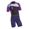 thumbnail image 1 of Traje de baño corto de una pieza de manga corta para niños y niñas, traje de baño con protección solar UPF 50+, traje de baño con protección contra sa S Macarena Traje de neopreno de manga corta para niños, 1 of 8