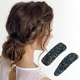 thumbnail image 2 of Unique Bargains 2 Pcs Elegant Rhinestone Hair Clips for Home Black Blue, 2 of 5