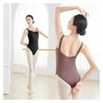 thumbnail image 3 of Ballet Leotards Women Camisole Dance Leotard Drawstring Vest Leotard Gymnastics Leotard Dancing Bodysuit Adults Dancewear, 3 of 14