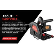 Eastvolt 9-Amp 6-1/2 Plunge Circular Track Saw, 0-45°Bevel Adjustment, 5500RPM Plunge Saw for Wood Cutting