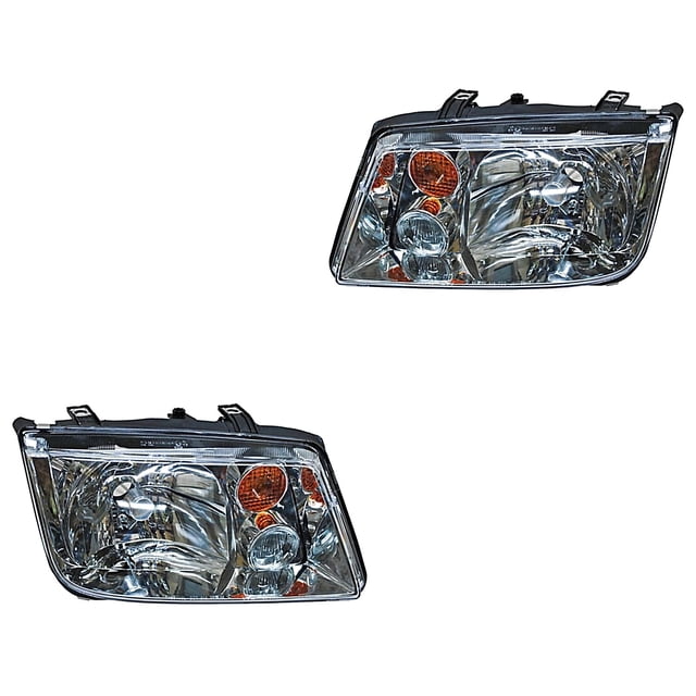 Par de Faros Generica Jetta 1999 A 2007 C/Cuarto Ámbar