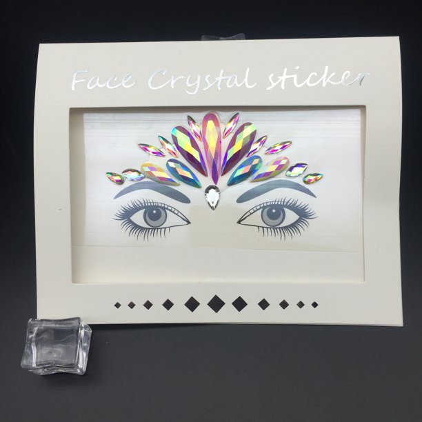 Adhesivo de resina con diamantes de imitación para la cara, protección del medio ambiente, adhesivo de cristal con diamantes de imitación para cejas