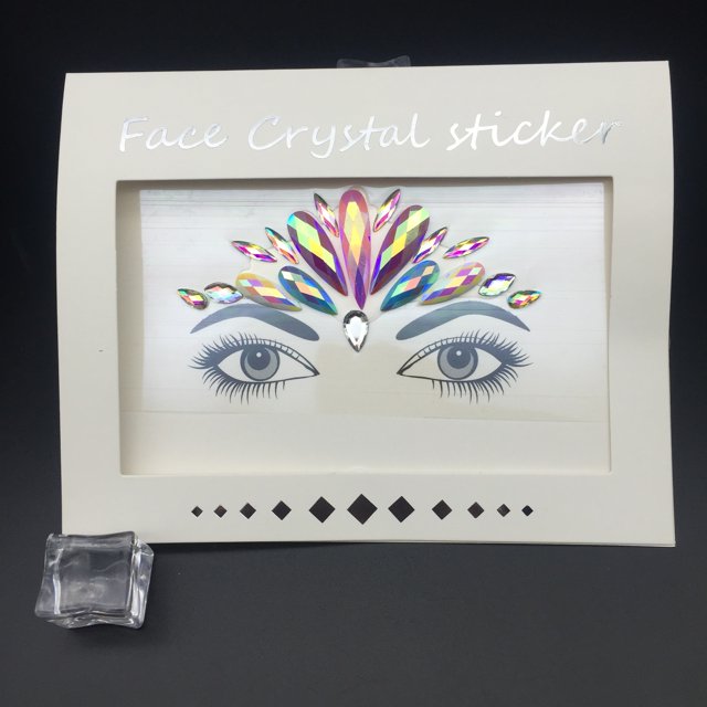 Adhesivo de resina con diamantes de imitación para la cara, protección del medio ambiente, adhesivo de cristal con diamantes de imitación para cejas