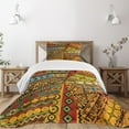 thumbnail image 3 of Ambesonne African Quilted Bedspread Set 2 Pcs, Grunge Motifs, Twin Size, Multicolor, 3 of 6