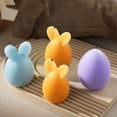 thumbnail image 6 of CoreLiving Silicone Mold for Easter Bunny Candle Making Striped Rabbit Shape Epoxy Resin Casting Mould for Gypsum Cement Crafts, 1-Cavity Standing Bunny Design, 6 of 7