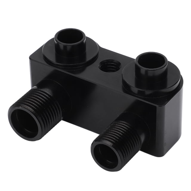 Kit de Raccord de Compresseur AC, Billette Alliage d'Aluminium Noir Adaptateur de Compresseur de Climatiseur à Haut Rendement Angle de Rotation de 90 pour LSX LS1