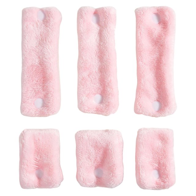 6 Rizadores de pelo sin calor de forro polar coralino Zulema Barras de curling