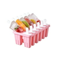 WKSCLPAI Silicone Popsicle Molds Clearance 12-Cavity,New Creative Silicone Ice Box,Food-Grade Ice Pop Cream Molds,DIY Ice Pop Mold with 12 Reusable Sticks,BPA-Free,Pink