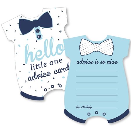 Big Dot of Happiness Hello Little One - Blue and Silver - Baby Bodysuit Wish Card Boy Baby Shower Activities - Shaped Advice Cards Game - Set of 20 price history on PriceWatchPro