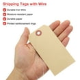 thumbnail image 3 of Uxcell 200Pcs Hang Tags, Tags with Wire String Paper Blank Labeling Tags Writable Making Tags for Luggage Clothes Wine Bottle(4.76" x 2.36", Kraft), 3 of 6