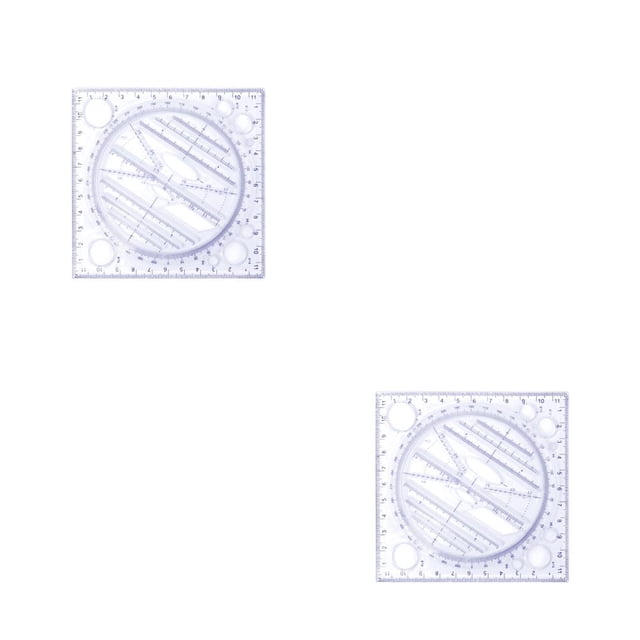 sweethay Regla giratoria multifunción para construcción, plantilla de geometría estéreo, papelería de medición con reglas de escala Type1 NO1