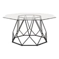 thumbnail image 2 of Furniture of America Growder Contemporary Glass Top Coffee Table in Sand Black, 2 of 6