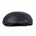 thumbnail image 4 of Handmade Men’s Real Leather Newsboy Cap – Vintage Sheepskin Leather Flat Cap, Classic Cabbie Driver Ascot Hat, 4 of 7