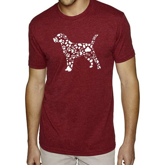 Men's Premium Blend Word Art T-shirt - Dog Paw Prints